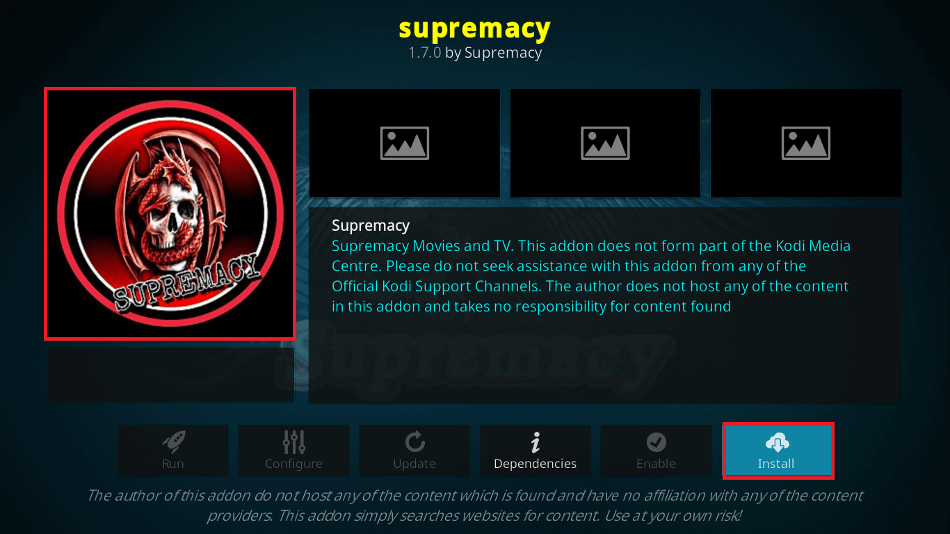 Install Supremacy Kodi Addon